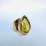 Lemon Quartz teardrop