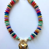 Puffy Heart Confetti necklace
