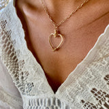 Hand-wired Heart necklace
