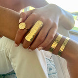 Statement gold band
