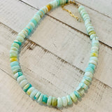 Aqua Blue Candy Opal necklace