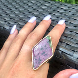 Ruby in Fuschite ring