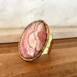 Pink Rhodochrosite Ring