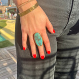 Turquoise Statement Oval ring