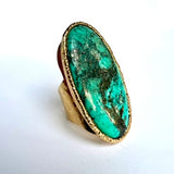Turquoise Statement Oval ring