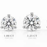 Round Brilliant-Cut Lab-Grown Diamond Stud Earrings in 14K White Gold