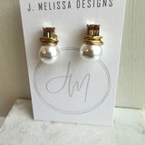 Wrapped Pearl Studs