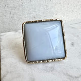 Blue Chalcedony gemstone ring