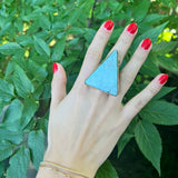 Larimar Statement Triangle ring