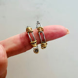 Mixed Silver + Gold Hoops