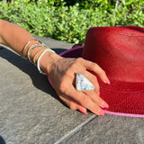 Dendritic Opal statement ring