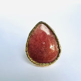 Pink Rhodochrosite ring