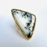Dendritic Opal statement ring