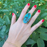 Turquoise Statement Oval ring