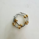 Mixed Silver + Gold Hoops