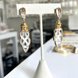 Carved Mother of Pearl drops