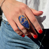 Blue Sodalite statement ring