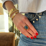 Aquamarine oval ring