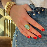 Faceted Amazonite ring