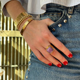 Lavender Phosphosiderite ring