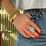 Light Blue Peruvian Opal ring