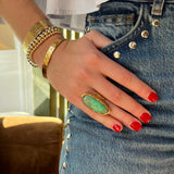Green Chalcedony ring