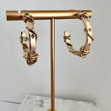 Diamond Dot Hoops