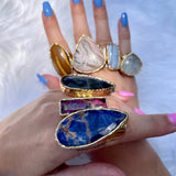 Blue Sodalite statement ring