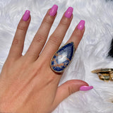 Blue Sodalite statement ring