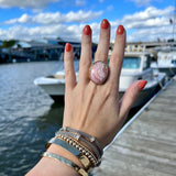 Pink Rhodochrosite Ring