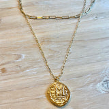 "M" Coin Necklace
