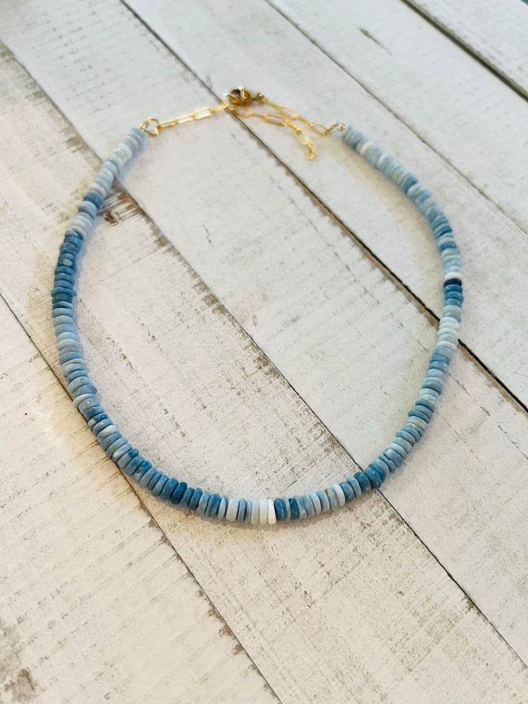 Ombre Blue Opal necklace