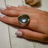 Silver Faceted Mystic Labradorite