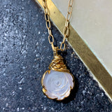 Carved Mother of Pearl necklace