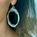 Chunky Silver Hoops